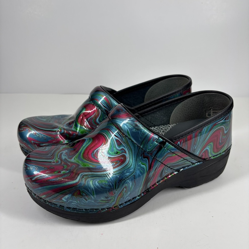 Dansko XP 2.0 Marble Swirl Women's US 8.5-9/39 Patent Leather Professional Clogs